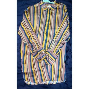 FREE PEOPLE Satin Shirt/Dress Sz.XL NWOT